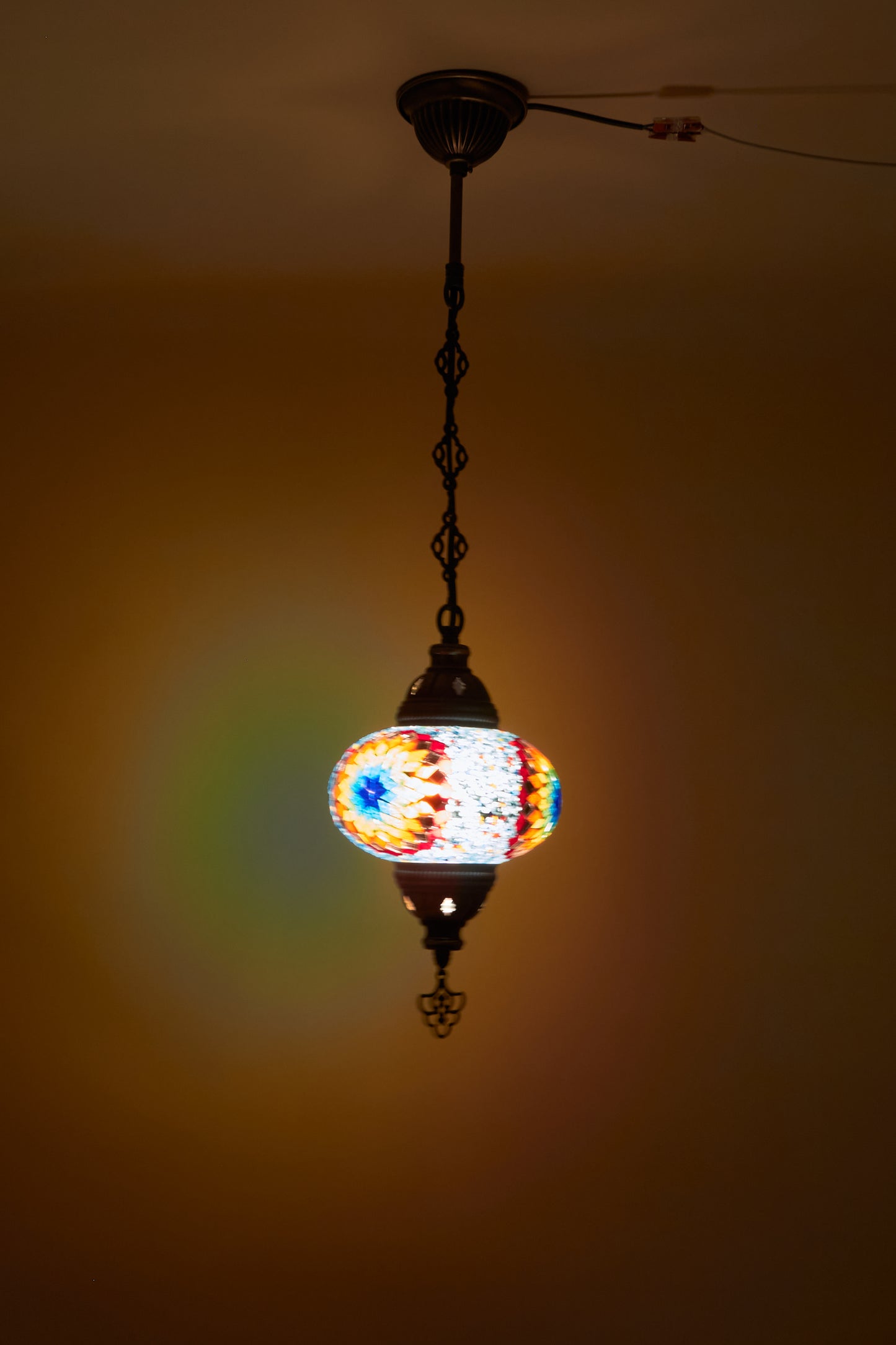 Mozaïek Hanglamp M – Rainbow Bloom – Handgemaakte lamp – JZ Handmade – J&Z Handmade
