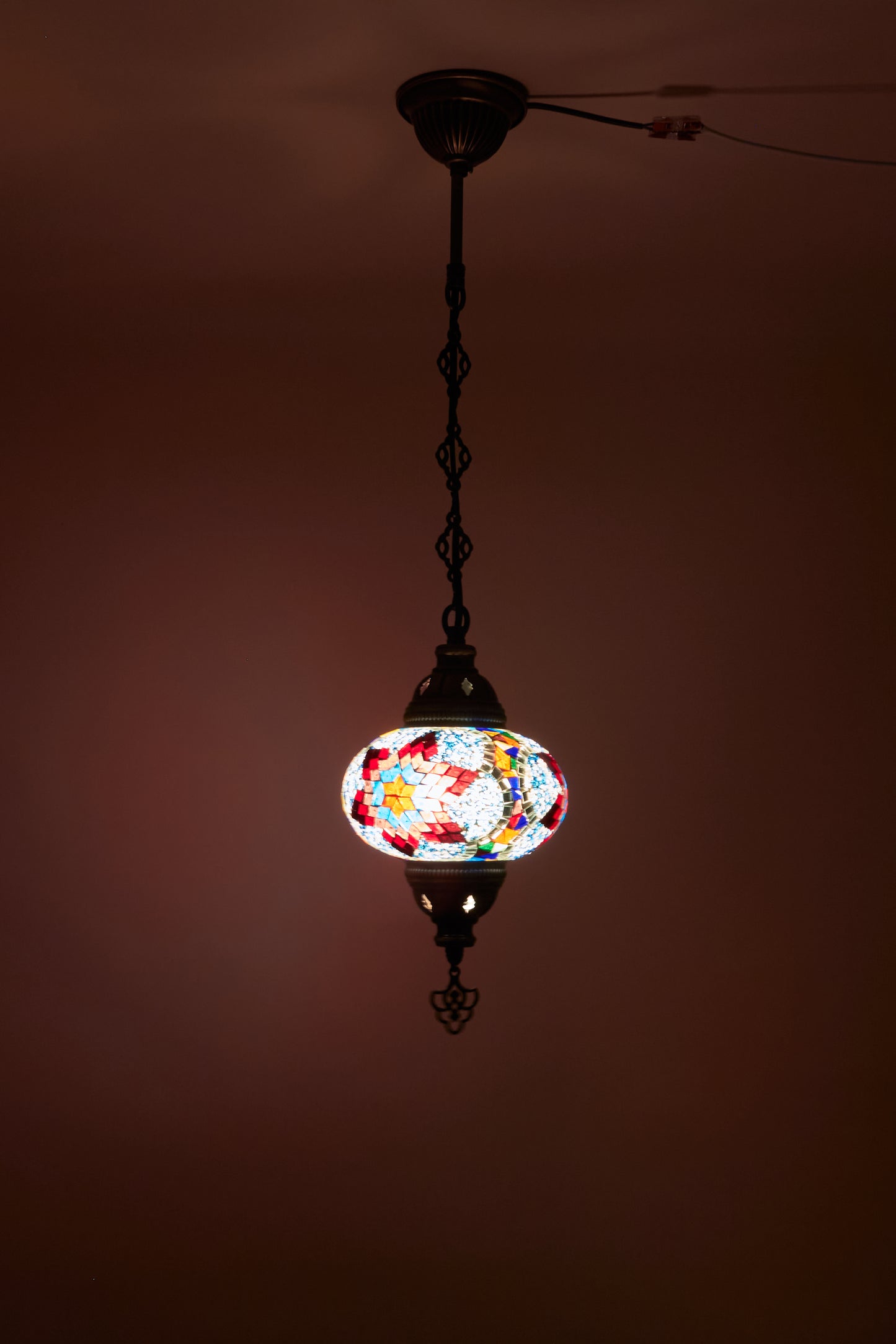 Mozaïek Hanglamp M – Mosaic Ember – Handgemaakte lamp – JZ Handmade – J&Z Handmade