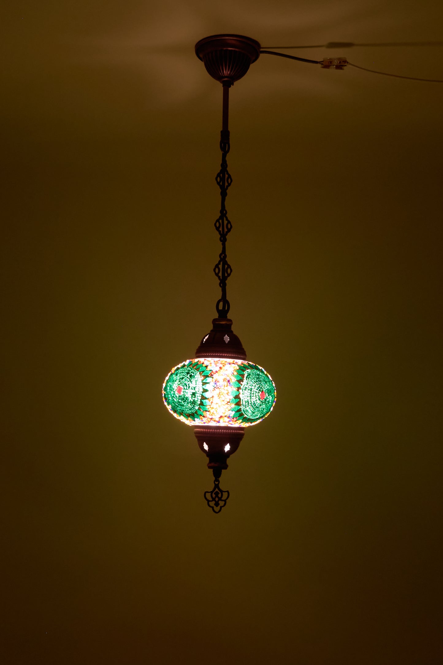 Mozaïek Hanglamp M – Emerald Garden – Handgemaakte lamp – JZ Handmade – J&Z Handmade