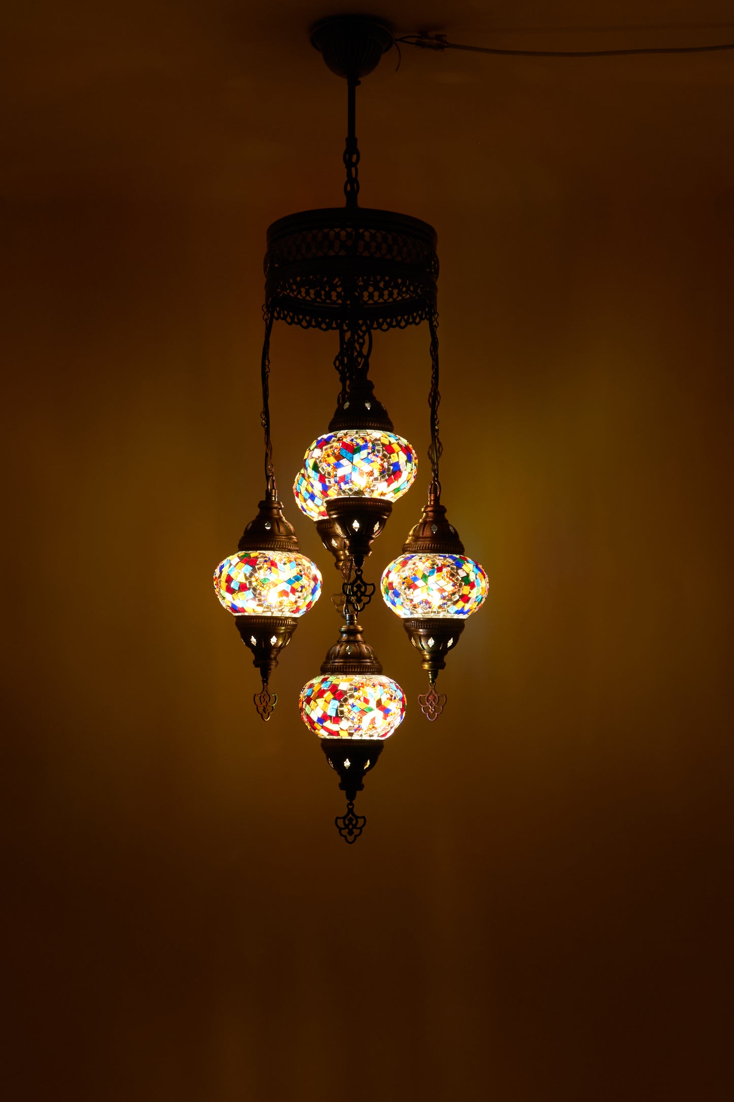 Mosaic Chandelier 5 Balls S – Carnival Cube | Cluster