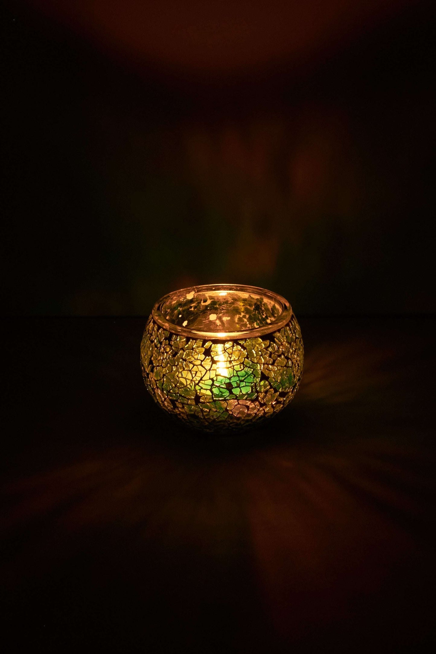 Mozaïek Kandelaar M – Emerald Glow