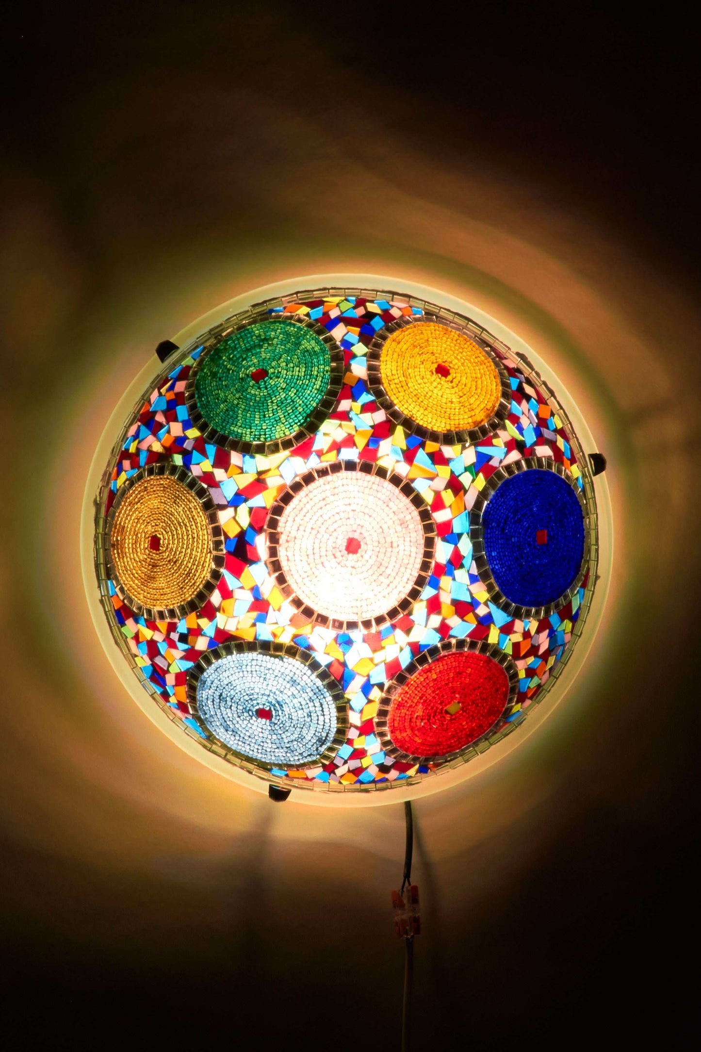 Mozaïek Plafonnière L – Rainbow Circles