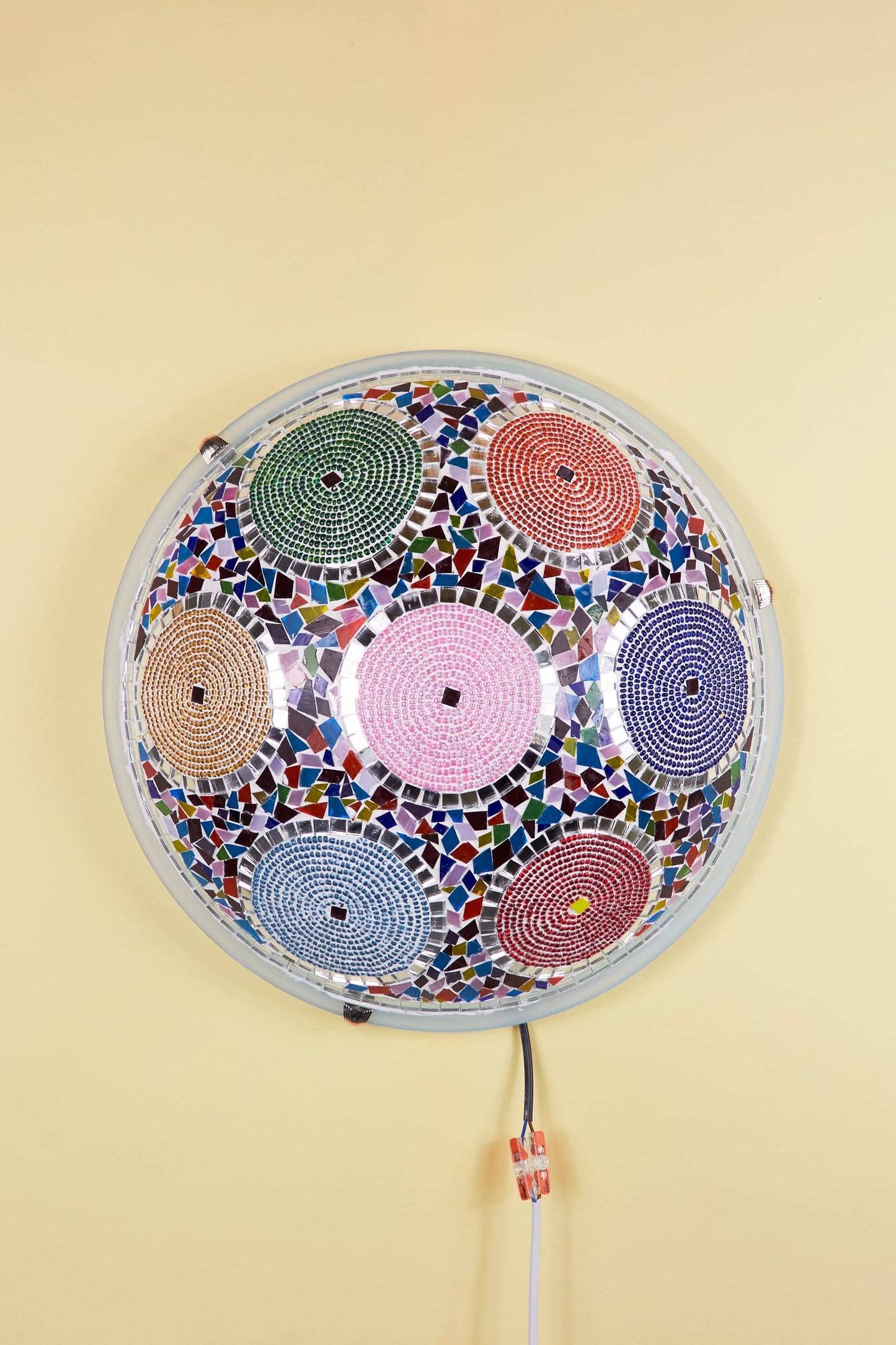 Mozaïek Plafonnière L – Rainbow Circles