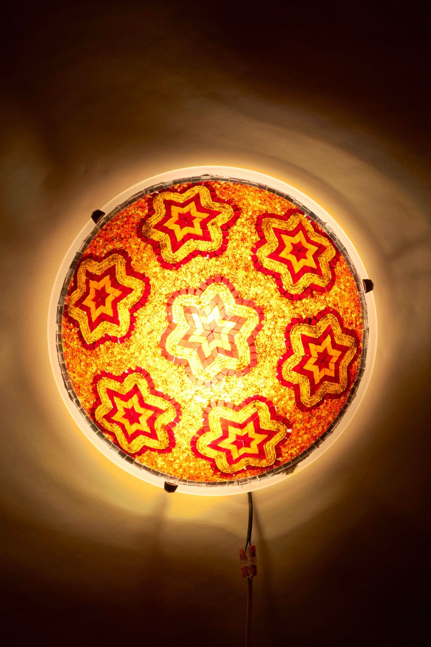 Mozaïek Plafonnière L – Red Blossom