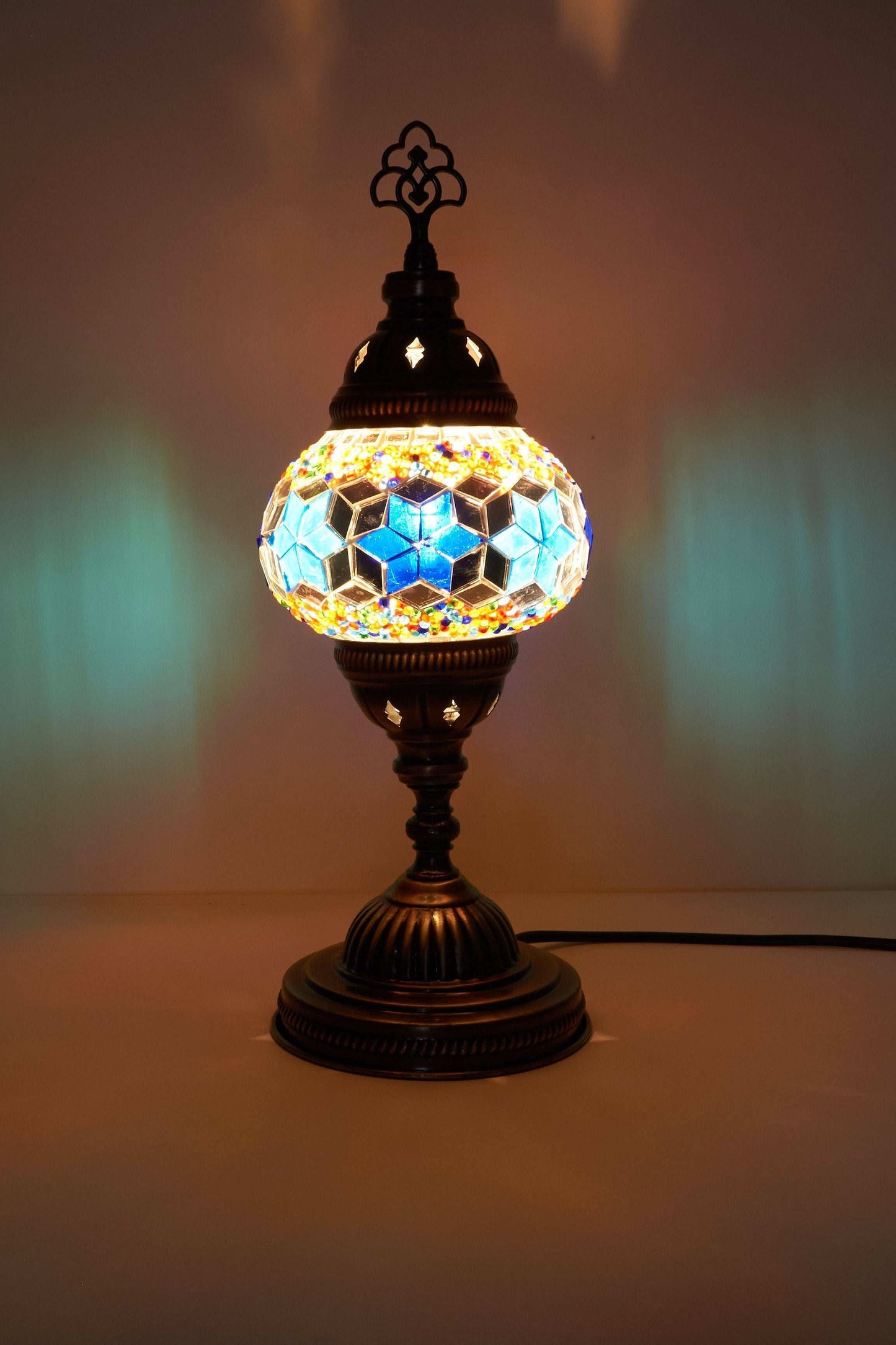 Mozaïek Tafellamp S – Blue mirage