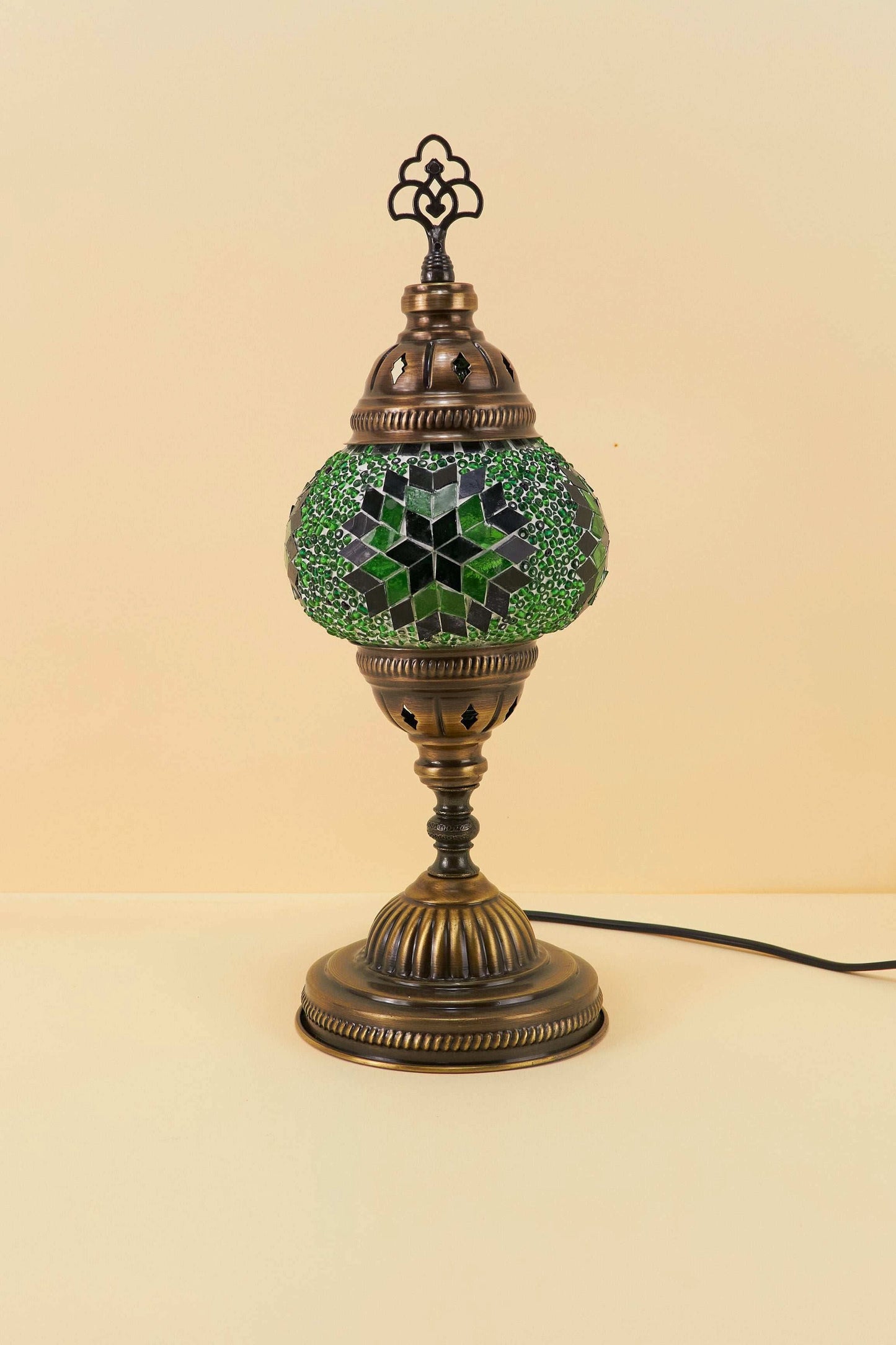 Mozaïek Tafellamp S – Ster Groen