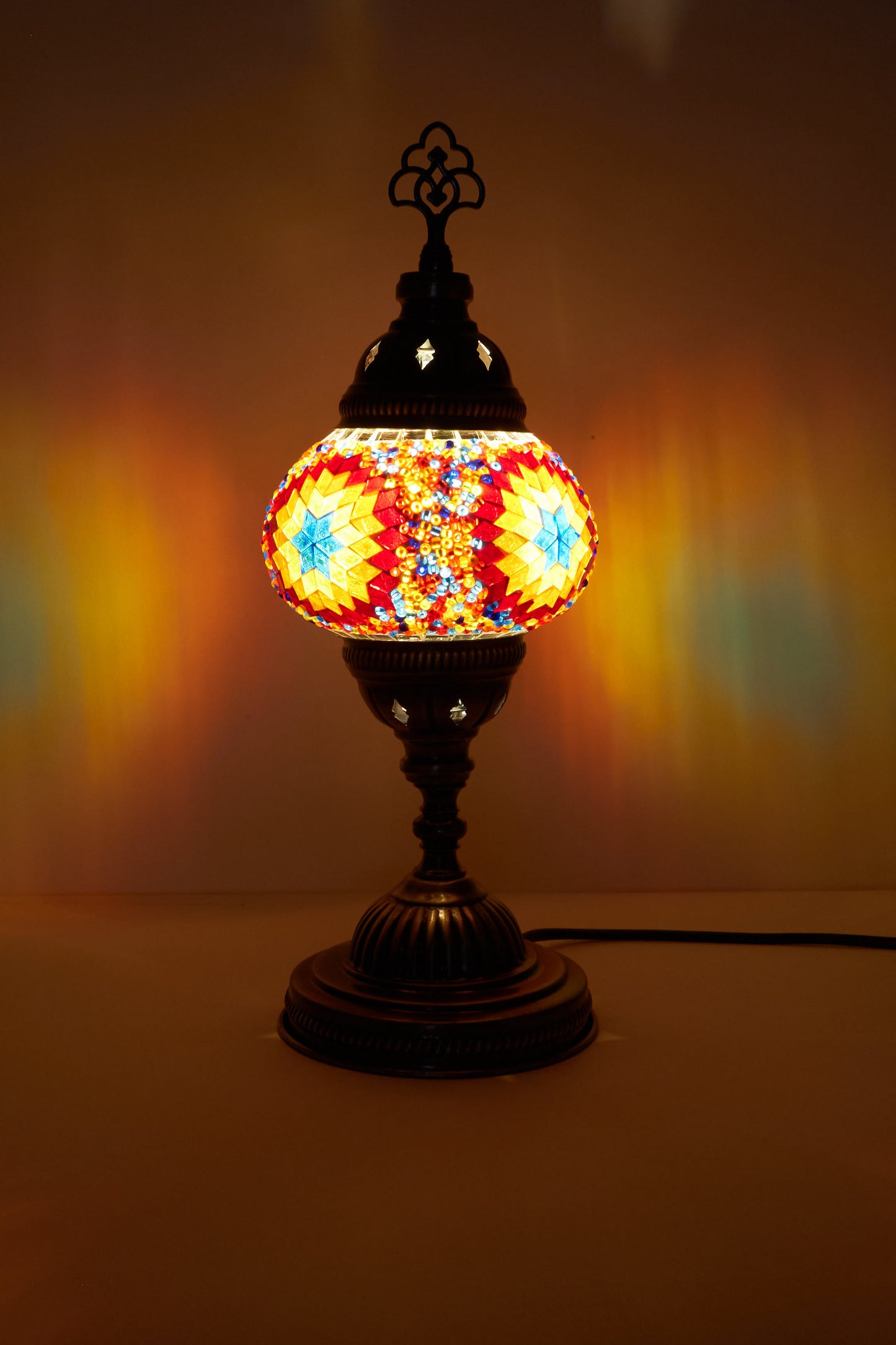 Mozaïek Tafellamp S – Desert Flame – Handgemaakte – JZ Handmade – J&Z Handmade