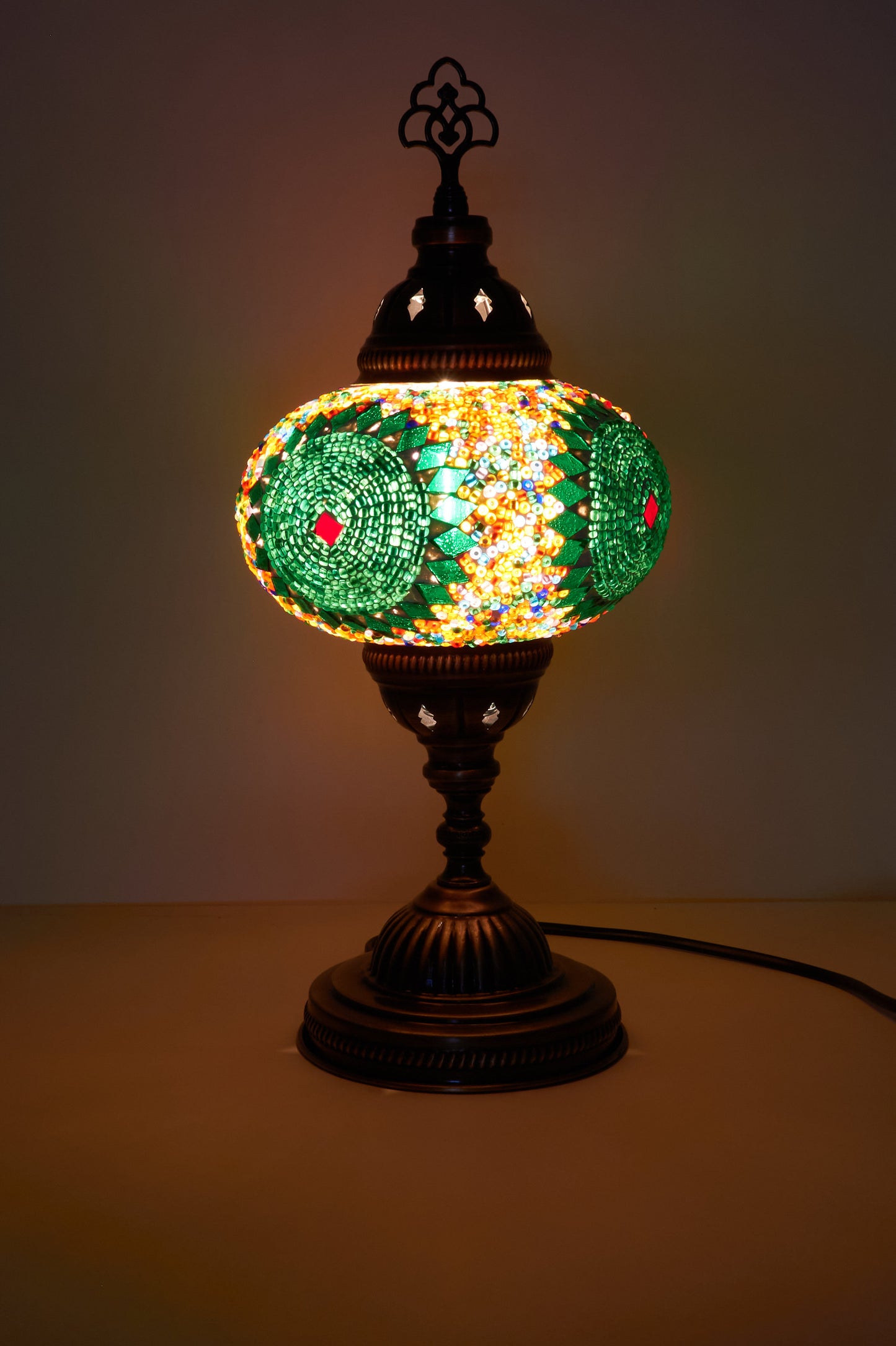 Mozaïek Tafellamp M – Emerald Zellige – Handgemaakte – JZ Handmade – J&Z Handmade