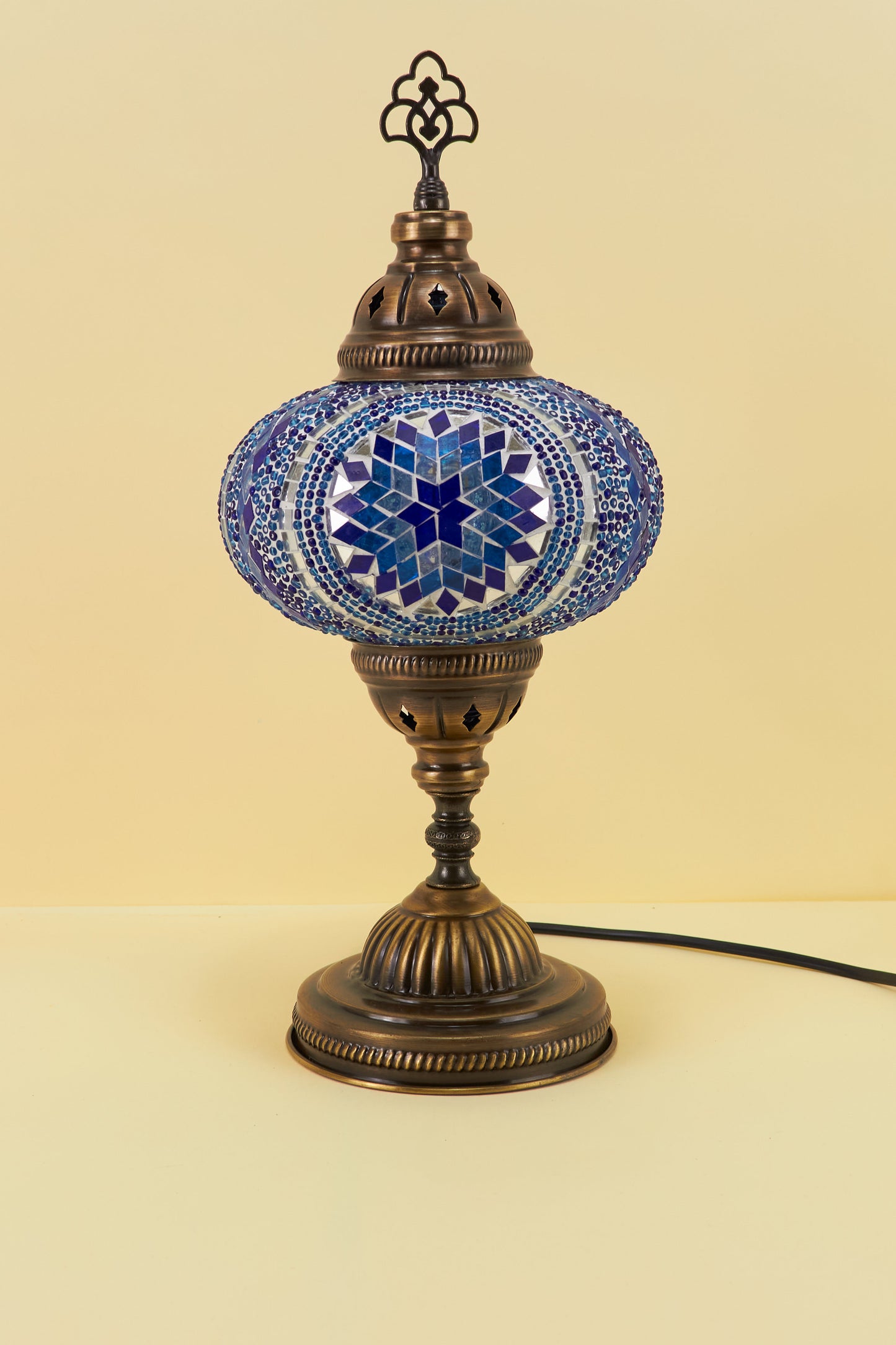 Mozaïek Tafellamp M – Sapphire Mirage – Handgemaakte – JZ Handmade – J&Z Handmade
