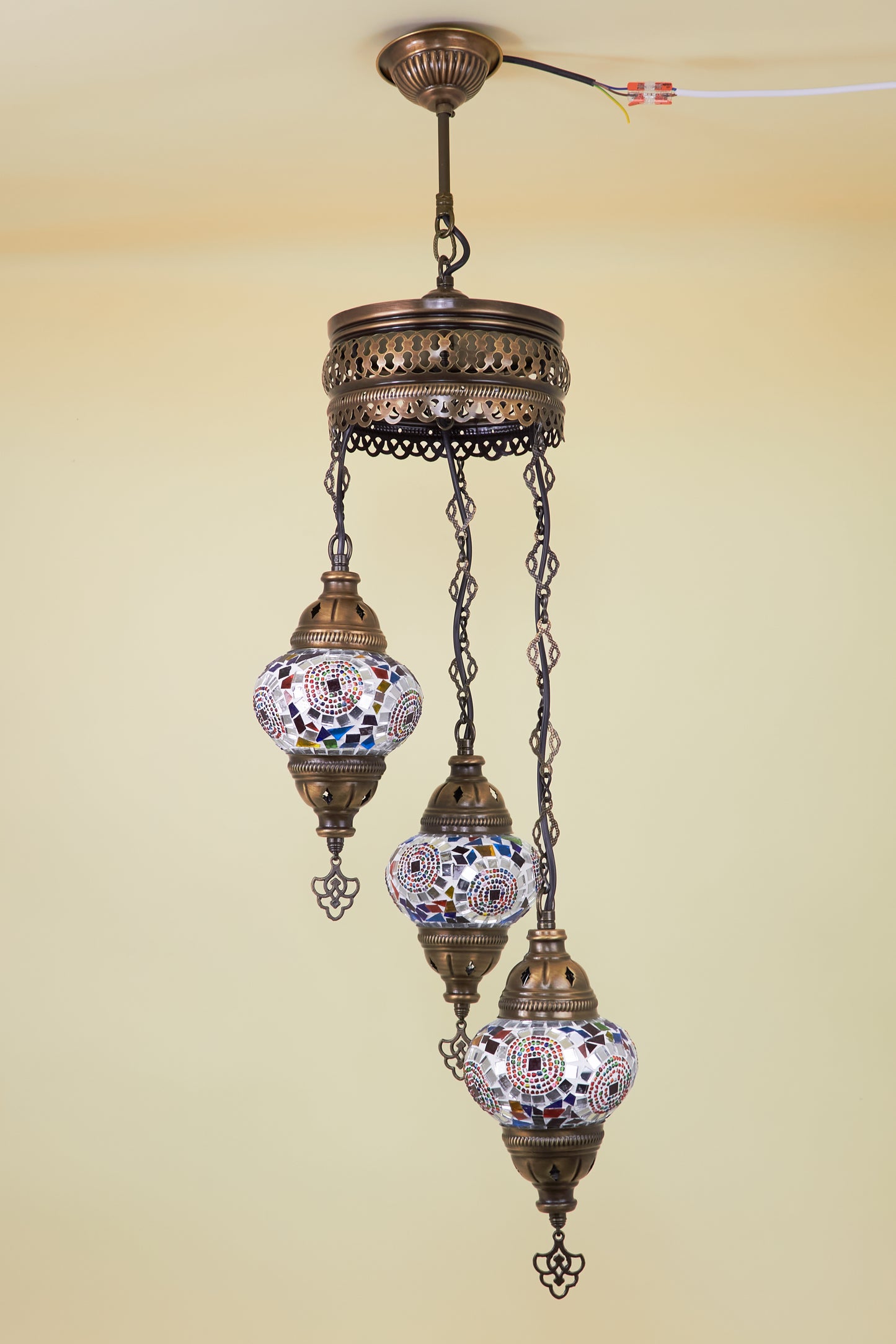 Mosaic Chandelier 3 Balls S – Mosaic Swirl | Spiral
