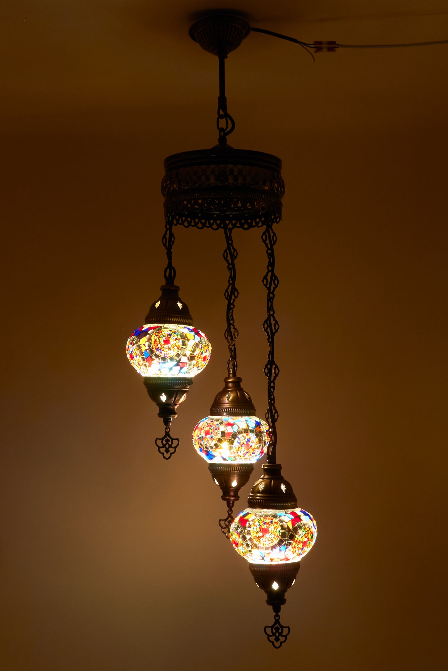 Mosaic Chandelier 3 Balls S – Mosaic Swirl | Spiral