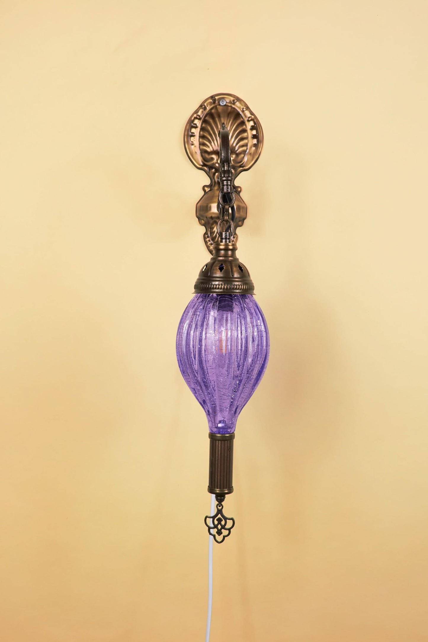 Wandlamp Mondgeblazen – Amethyst Glow