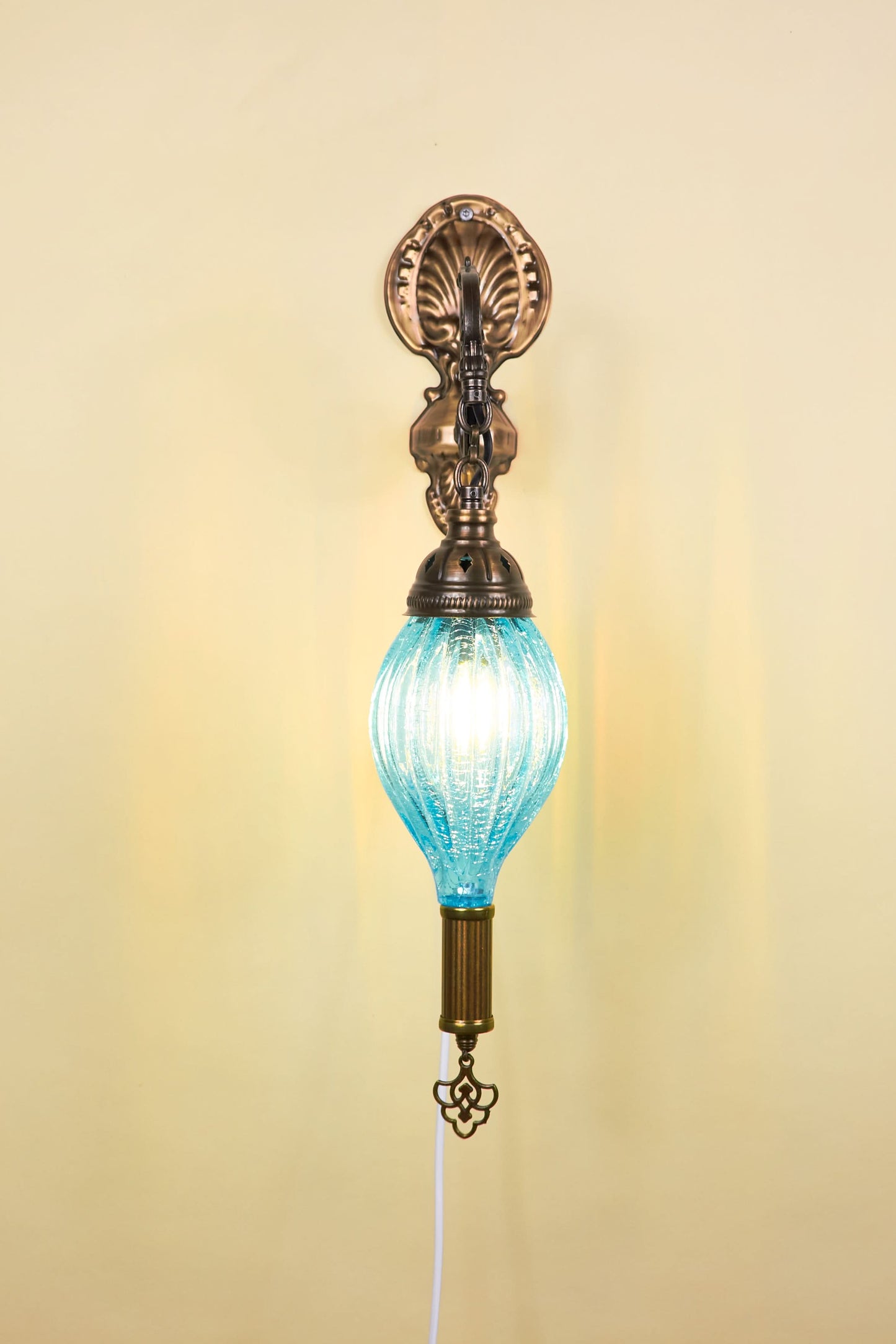 Wandlamp Mondgeblazen – Azure Drop
