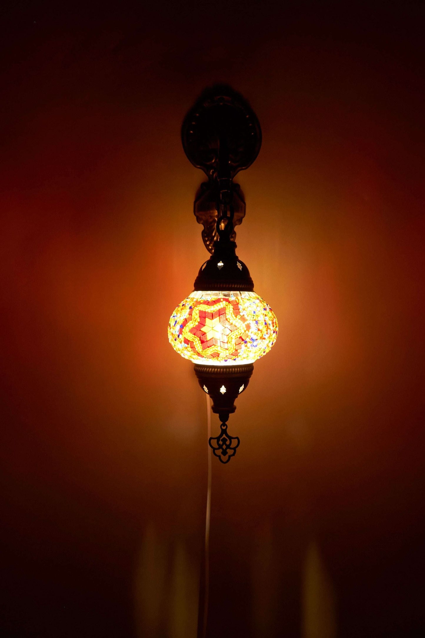Wandlamp Mozaïek S – Scarlet Bloom