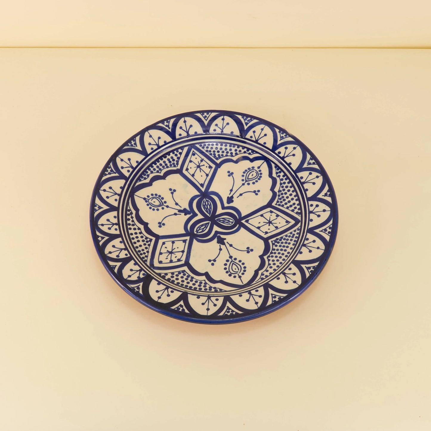 Aardewerk Bord L – Blauwe Lotus
