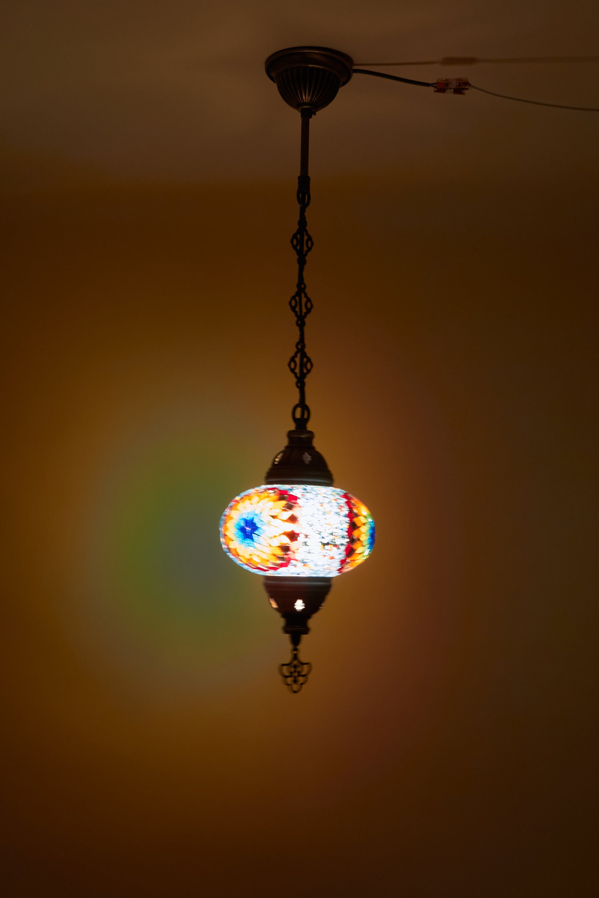 Mozaïek Hanglamp M – Rainbow Bloom – Handgemaakte lamp – JZ Handmade – J&Z Handmade