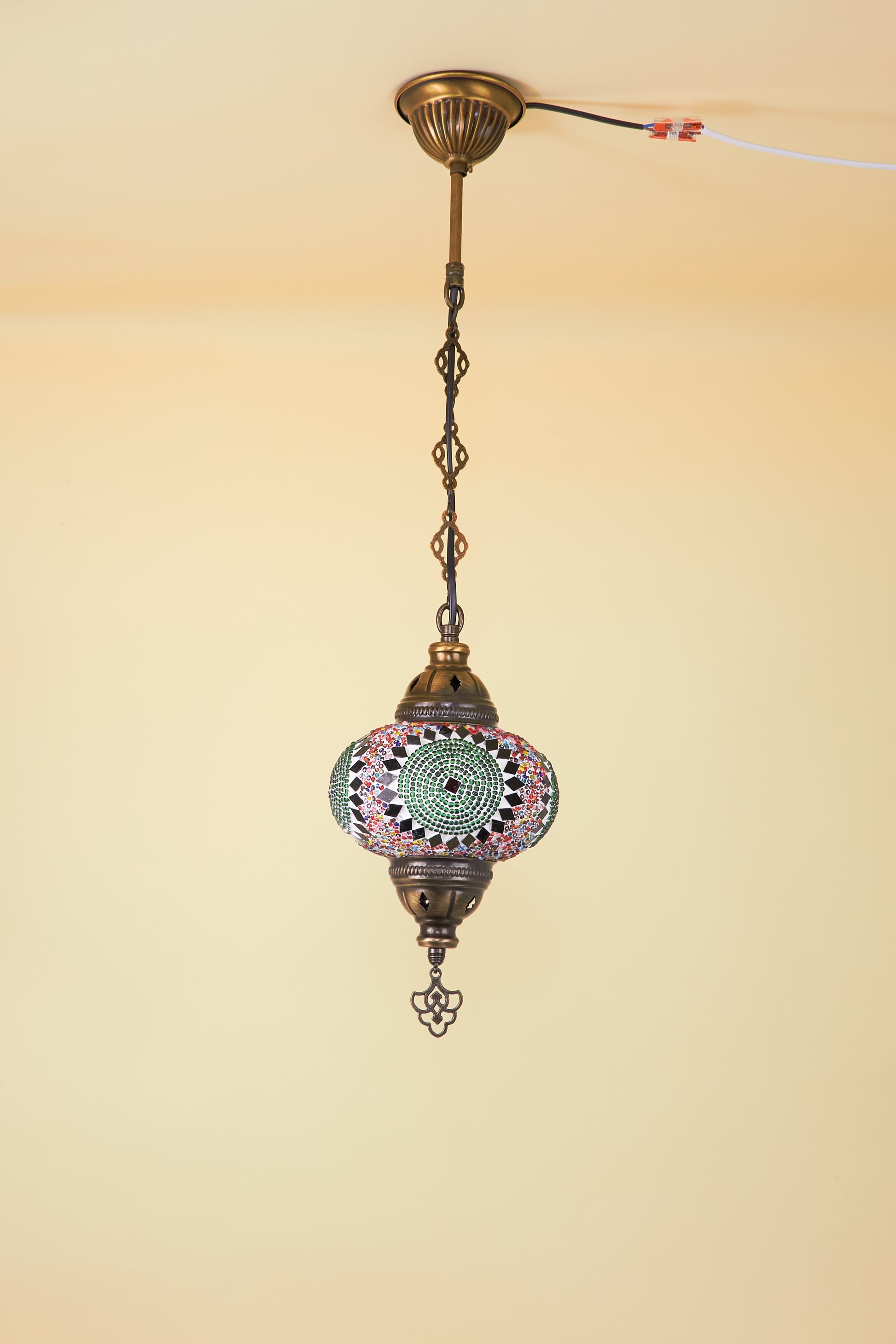 Mozaïek Hanglamp M – Emerald Garden – Handgemaakte lamp – JZ Handmade – J&Z Handmade