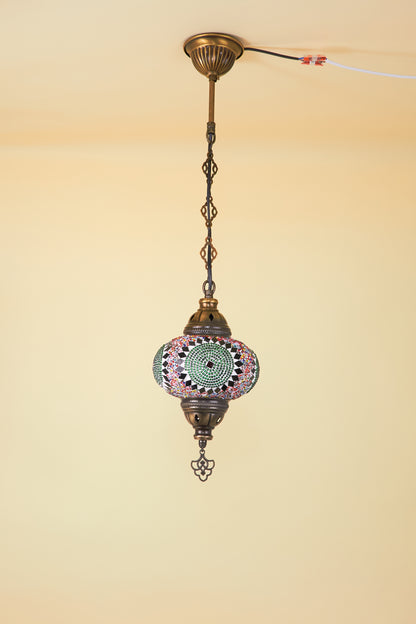Mozaïek Hanglamp M – Emerald Garden – Handgemaakte lamp – JZ Handmade – J&Z Handmade