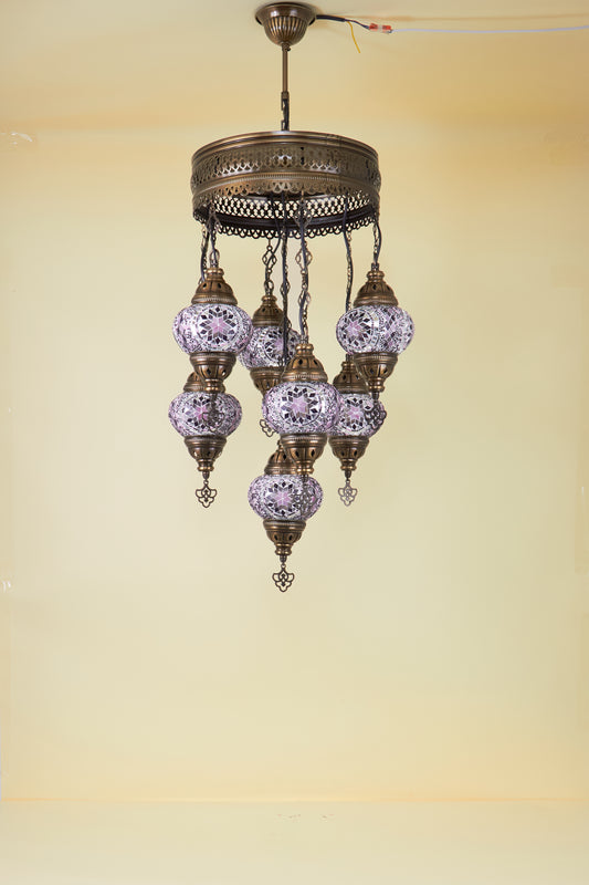 Mosaic Chandelier 7 Balls S – Crystal Bloom | Cluster