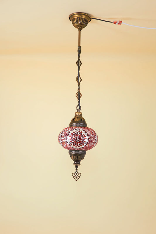 Mozaïek Hanglamp M – Ruby Blaze