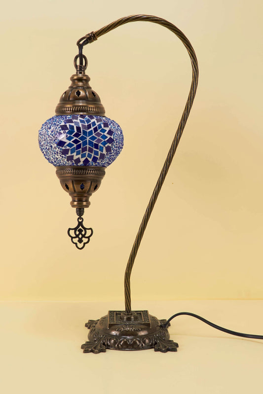 Mozaïek Kamelennek Tafellamp S – Sapphire Bloom