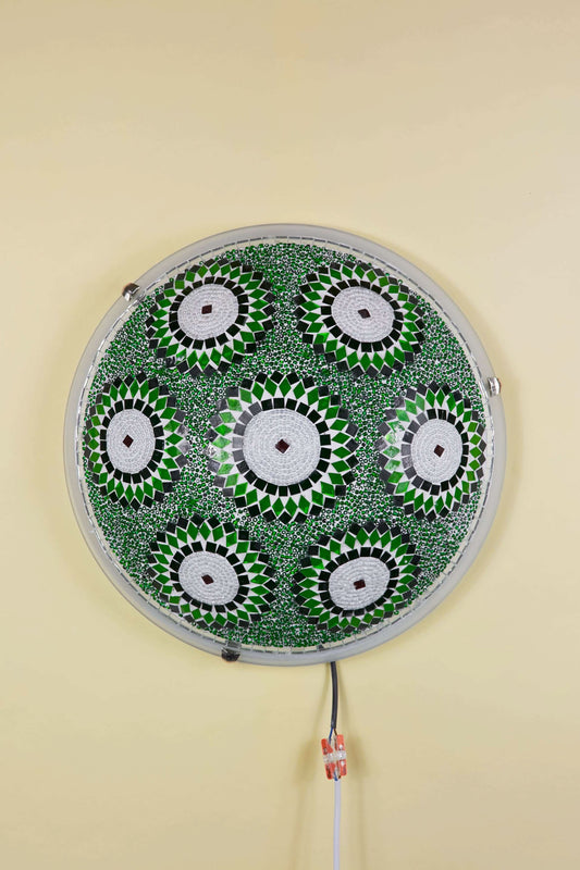 Mozaïek Plafonnière L – Emerald Bloom
