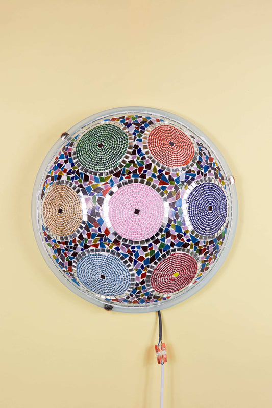 Mozaïek Plafonnière L – Rainbow Circles