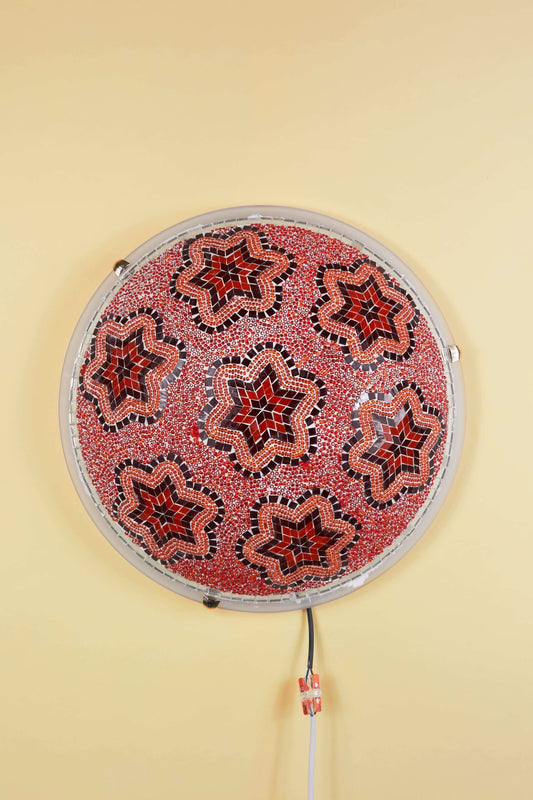 Mozaïek Plafonnière L – Red Blossom