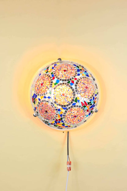 Mozaïek Plafonnière M – Regenboem Bloem