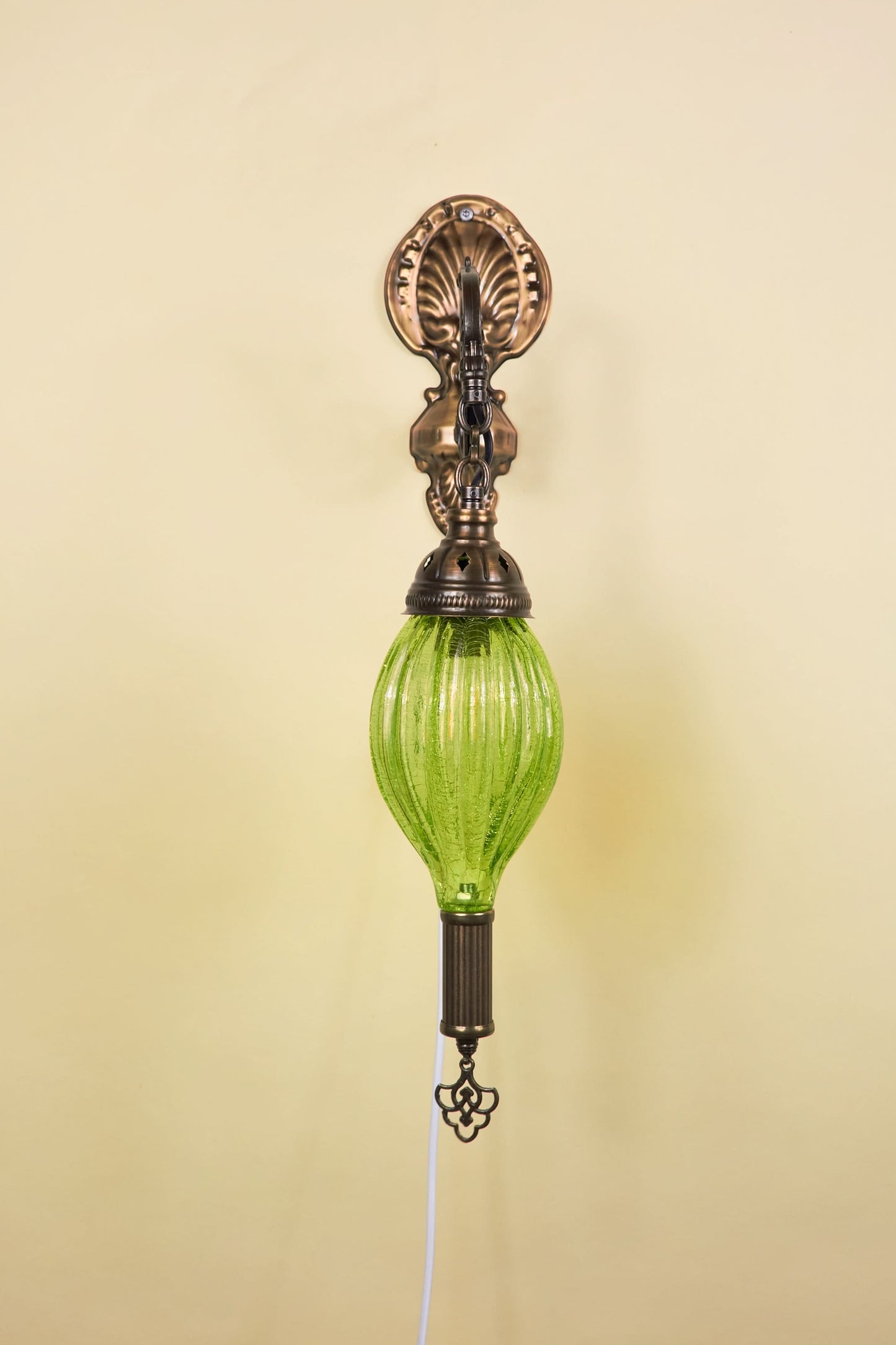 Wandlamp Mondgeblazen – Emerald Glow