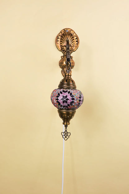 Wandlamp Mozaïek S – Pink Star