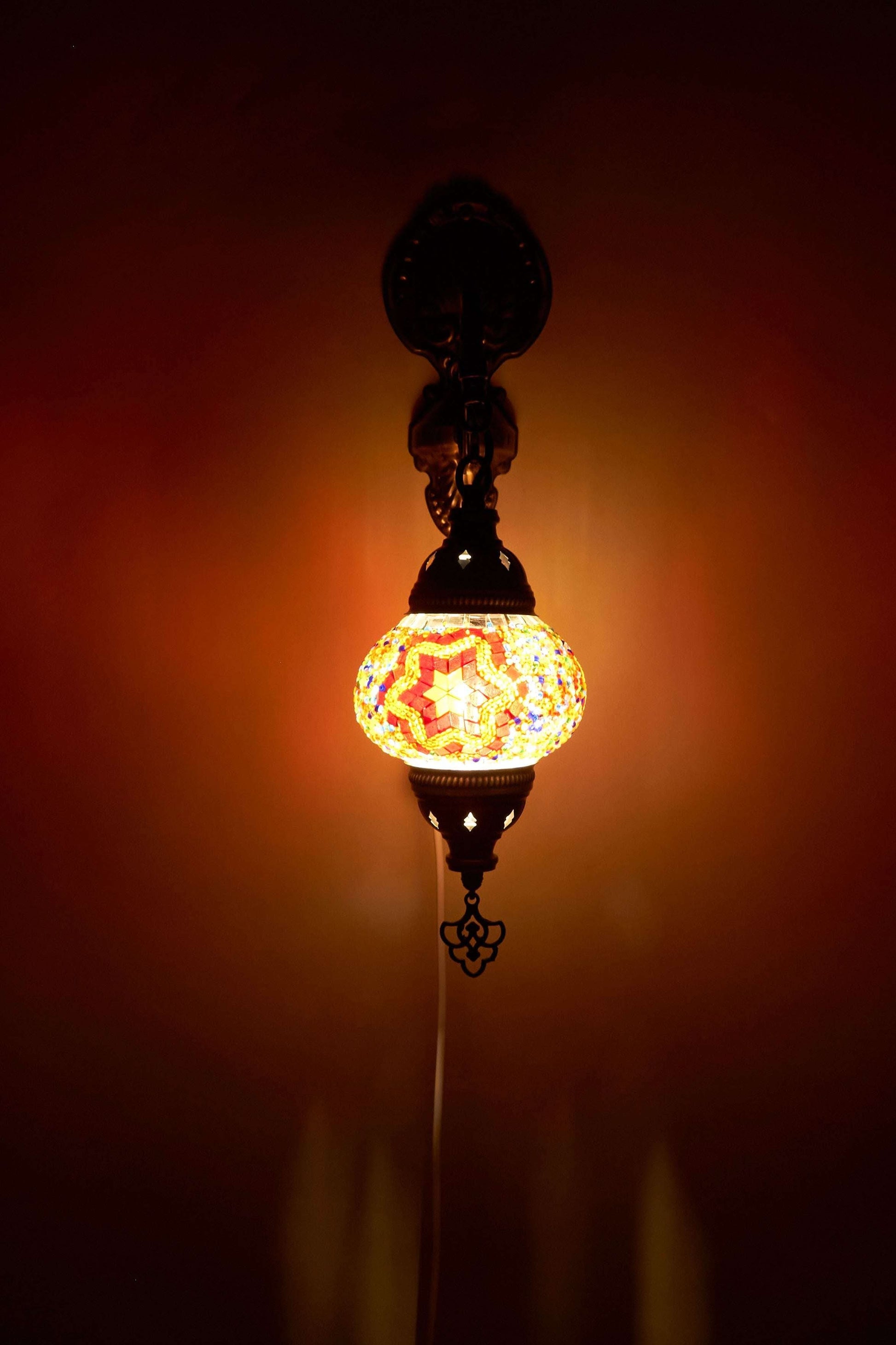 Wandlamp Mozaïek S – Scarlet Bloom